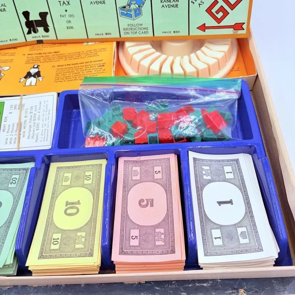 Vintage MONOPOLY 40th Anniversary Edition Classic 1974 Parker Brothers Complete